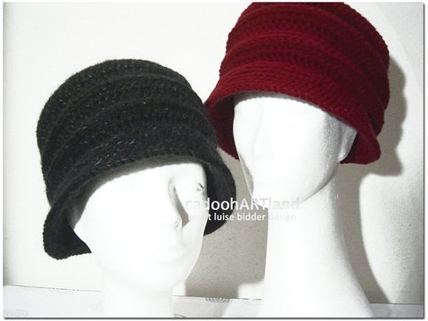 Hut häkeln, "Luisencloche", 1920/30, Gr. S-L, Cloche, Damenhut, Flapper