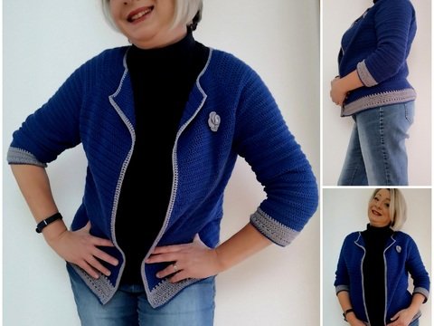 Jacke häkeln - Kurzjacke „Rayè“ - Häkelanleitung PDF