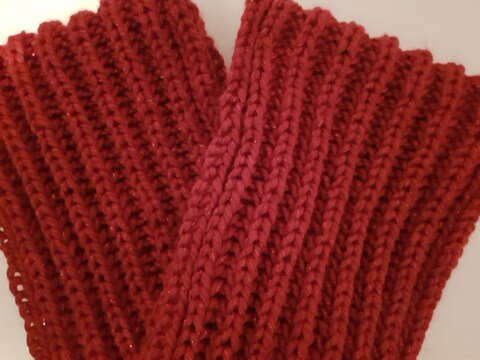 Loopschal im Patentmuster stricken