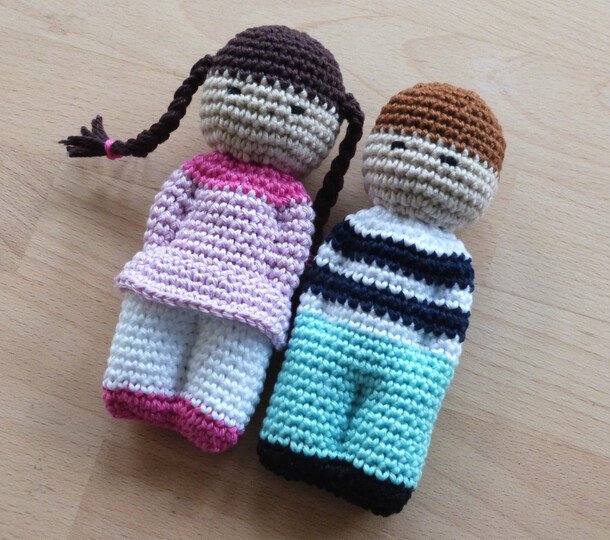 Crochet pattern doll boy and girl