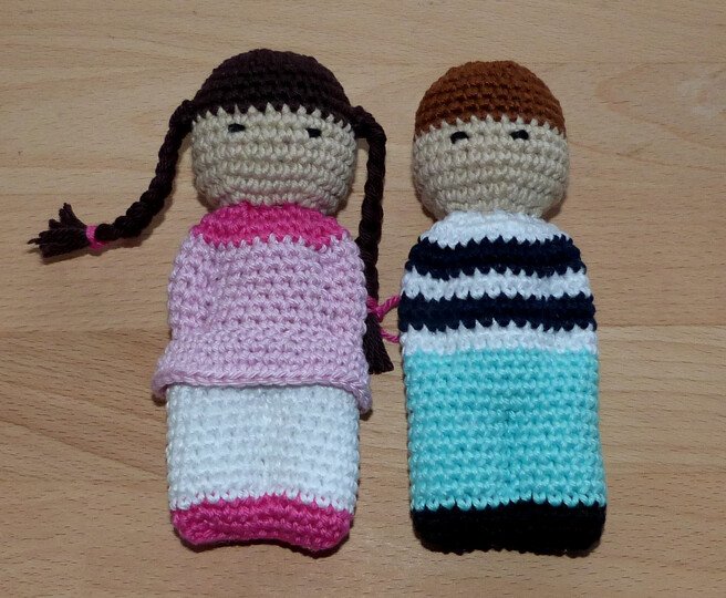 Crochet pattern doll boy and girl