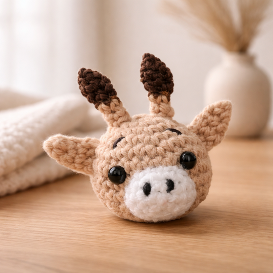 Crochet Pattern Giraffe Pendant, crochet Giraffe Head