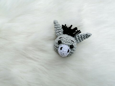 Häkelanleitung Anhänger Esel, Schlüsselanhänger, Esel Kopf häkeln