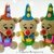 Crochet pattern Nick, the carnival bear, clown bear, present