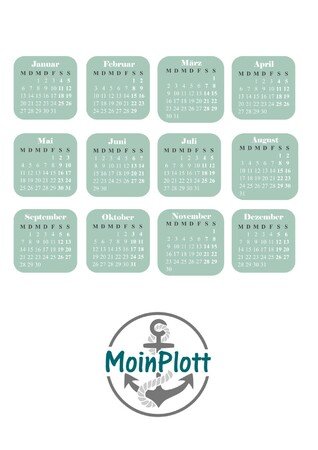 Monatskalender Verschiedene Farben Pdf Kostenlos Zum Selber Ausdrucken Organizer Filofax Etc