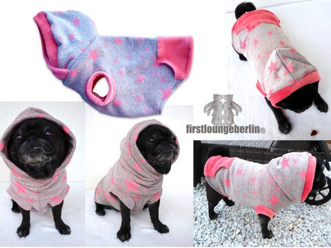 MOPS & CO. Hund Sweater Pulli mit Schnittmuster in 10 Größen - Nähanleitung Welpen bis kräftigen Hund firstloungeberlin