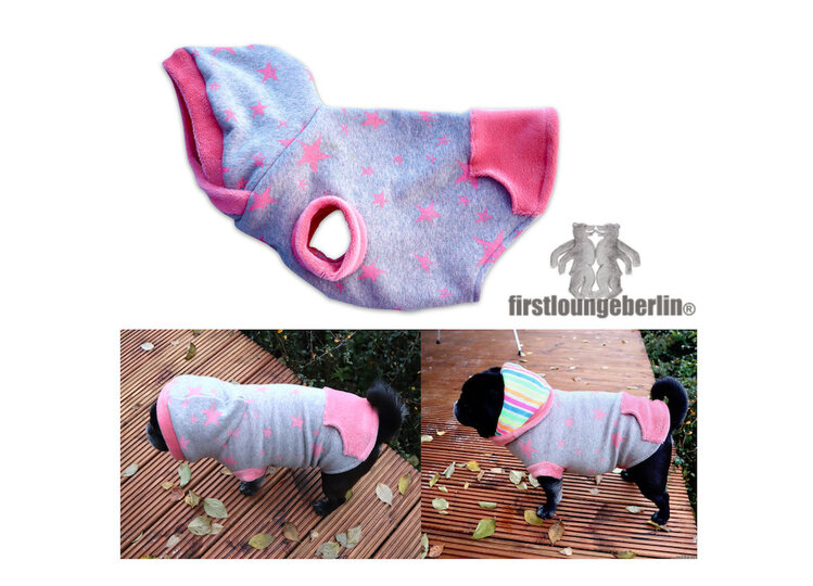 MOPS & CO. Hund Sweater Pulli mit Schnittmuster in 10 Größen - Nähanleitung Welpen bis kräftigen Hund firstloungeberlin