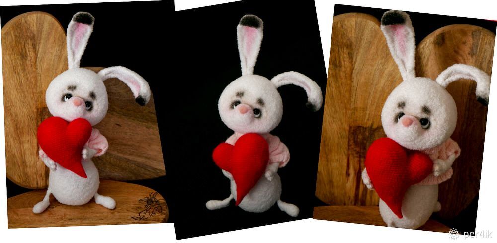 F03DE Häkelanleitung Asymmetrisches Herz - Amigurumi PDF Pertseva CP