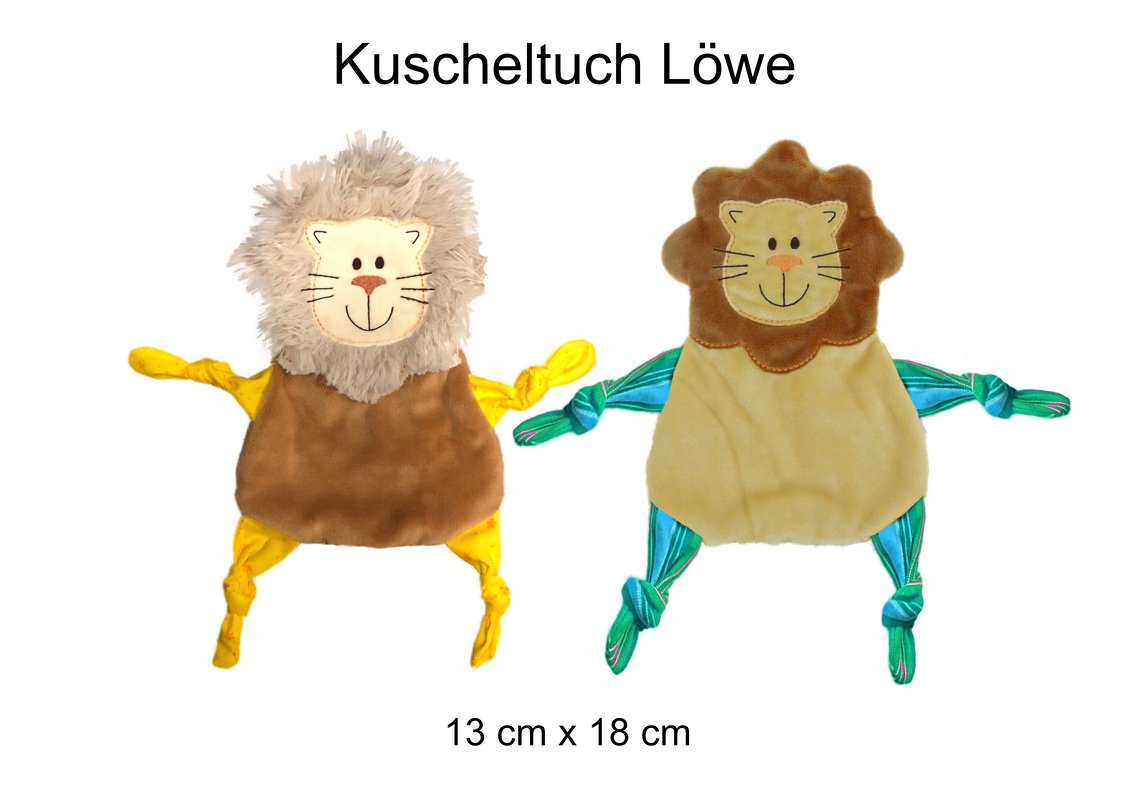 Stickdatei Löwe Kuscheltuch Rahmen 13 cm x 18 cm