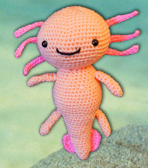 Amigurumi Häkelanleitung für Axolotl Leni
