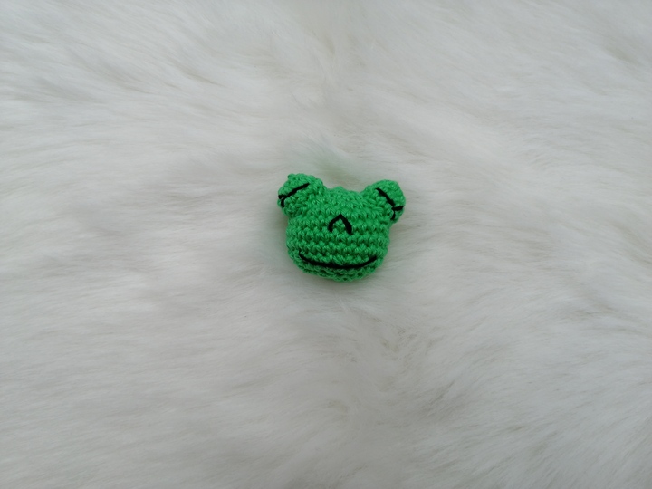 Häkelanleitung Anhänger Frosch, Schlüsselanhänger, Frosch Kopf häkeln