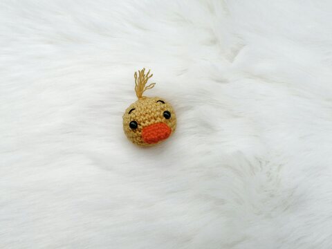 Häkelanleitung Anhänger Küken, Schlüsselanhänger, Küken Kopf häkeln