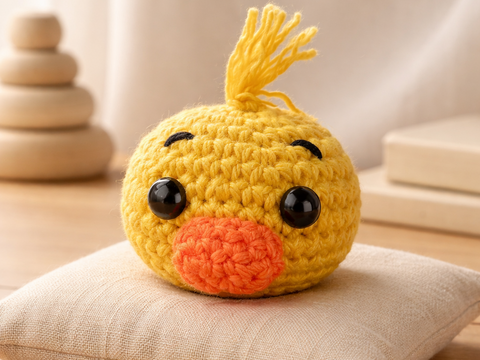 Crochet Pattern Chick Pendant, crochet Chick Head