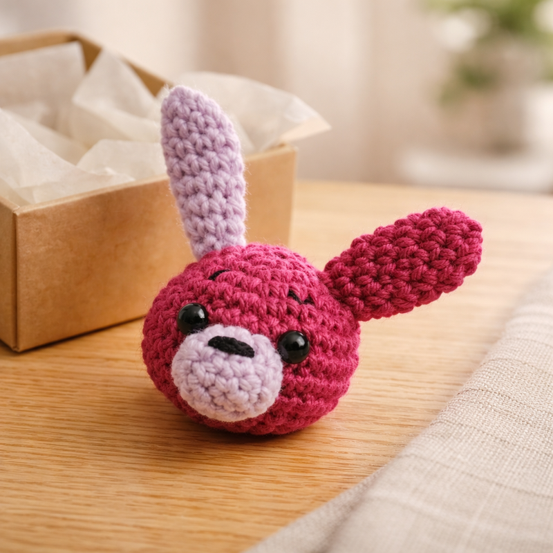 Crochet Pattern Rabbit Pendant, crochet Rabbit Head