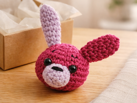 Crochet Pattern Rabbit Pendant, crochet Rabbit Head