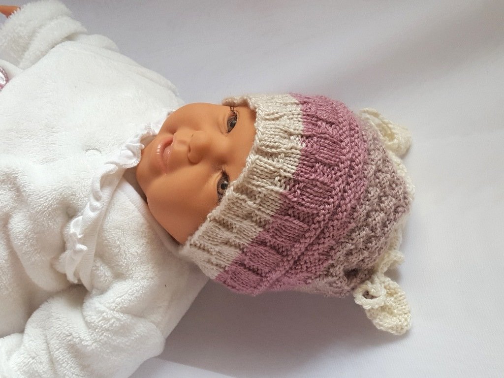 Strickanleitung Babymütze, Baby-Mütze, ca. 3 - 8 Monate