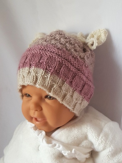 Strickanleitung Babymütze, Baby-Mütze, ca. 3 - 8 Monate