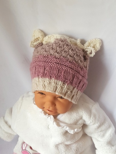 Strickanleitung Babymütze, Baby-Mütze, ca. 3 - 8 Monate