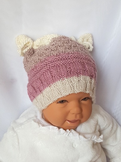 Strickanleitung Babymütze, Baby-Mütze, ca. 3 - 8 Monate