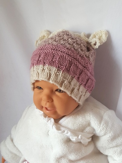 Strickanleitung Babymütze, Baby-Mütze, ca. 3 - 8 Monate