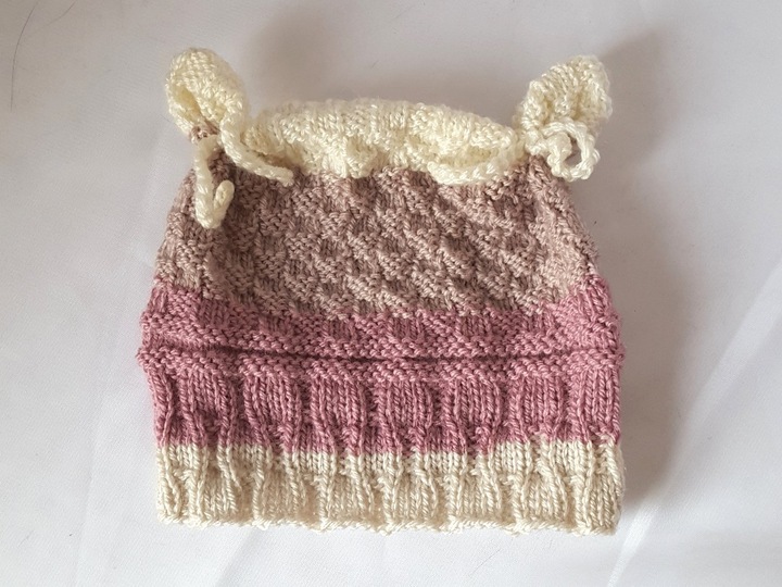 Strickanleitung Babymütze, Baby-Mütze, ca. 3 - 8 Monate