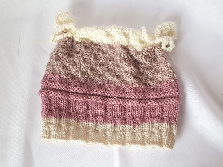 Strickanleitung Babymütze, Baby-Mütze, ca. 3 - 8 Monate