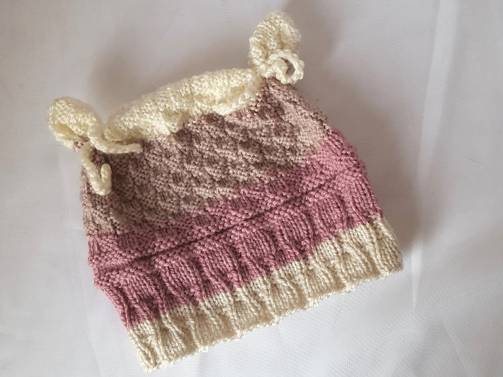 Strickanleitung Babymütze, Baby-Mütze, ca. 3 - 8 Monate