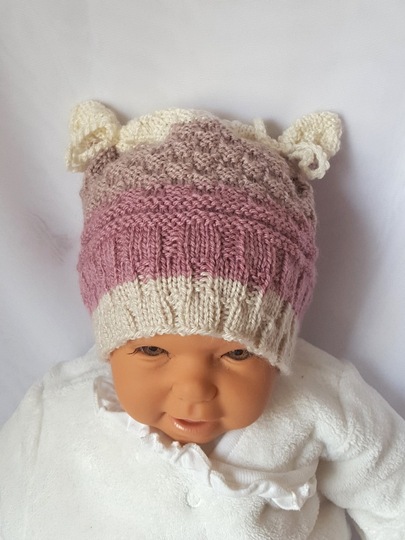 Strickanleitung Babymütze, Baby-Mütze, ca. 3 - 8 Monate