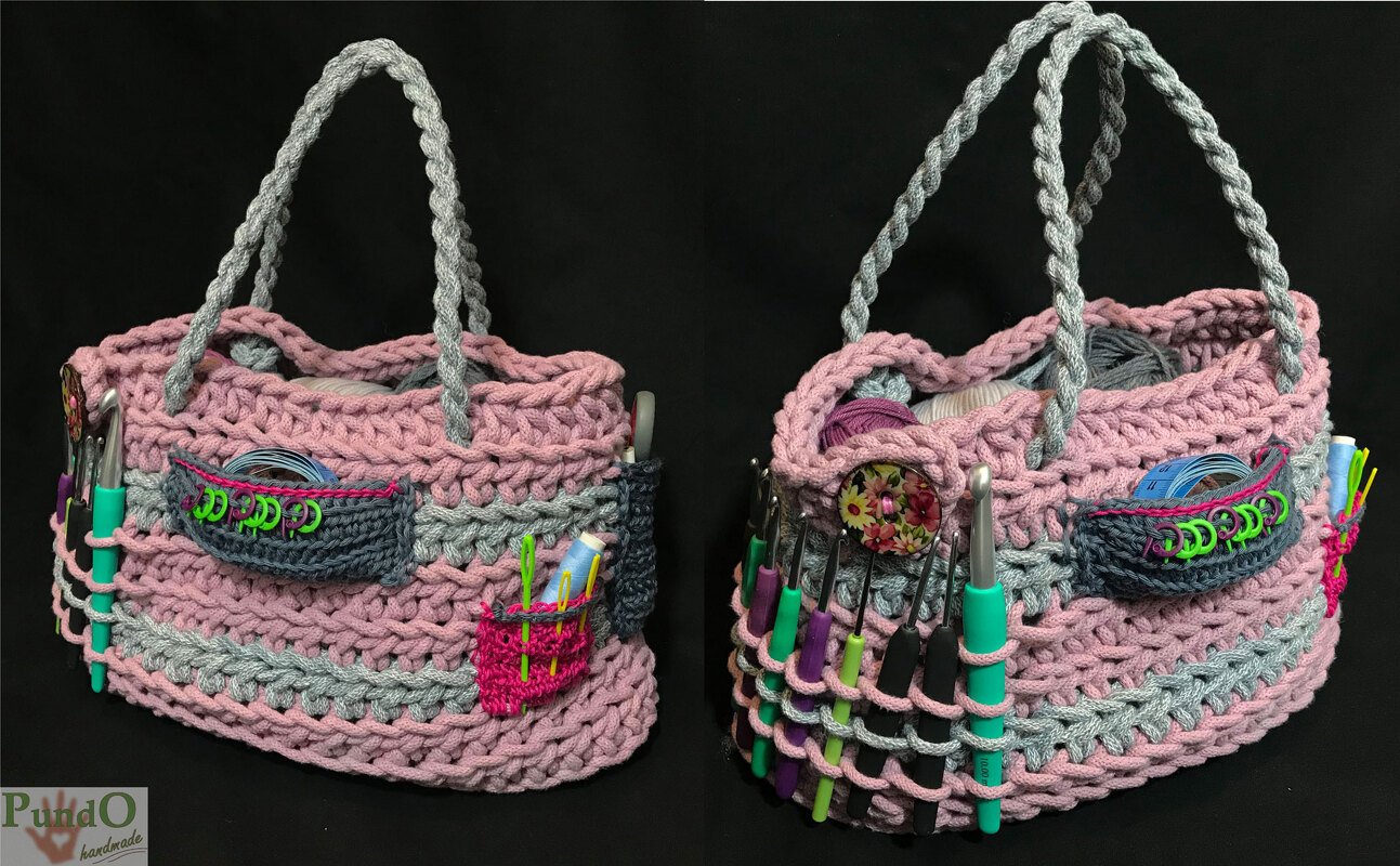 Häkeltasche, Handarbeitstasche - schnell, einfach, jede Größe