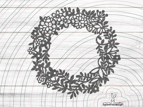 Kranz Blumen Plotterdatei SVG DXF