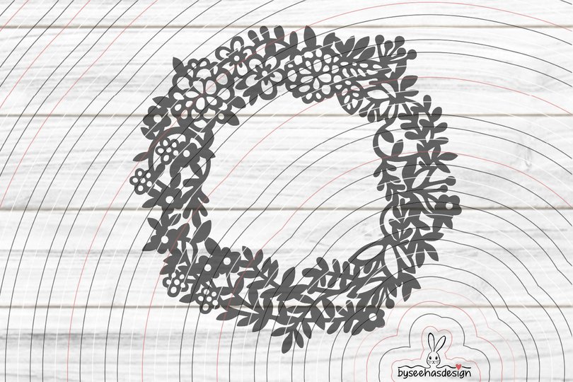 Kranz Blumen Plotterdatei SVG DXF