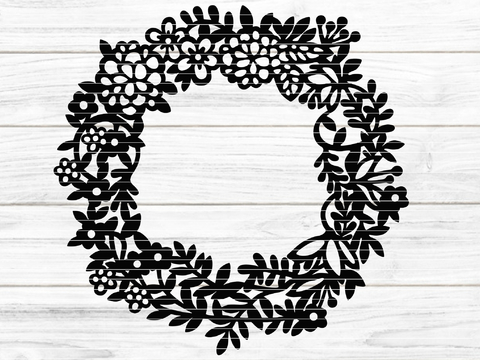 Kranz Blumen Plotterdatei SVG DXF FCM