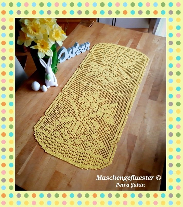 Tischläufer "Blumiger Ostergruss"