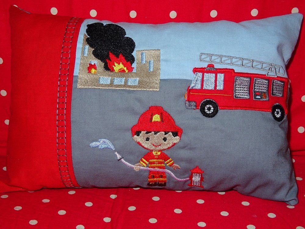 Feuerwehr Kissen ITH Stickdatei - Bild 6