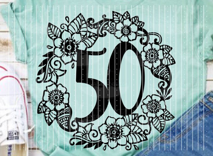 Blumenkranz Zahlen 0-9 Plotterdatei SVG DXF