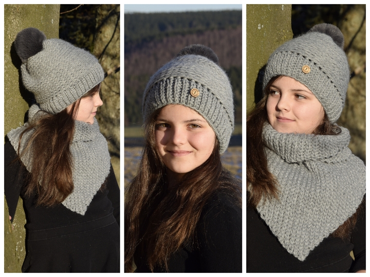 - JÖRDIS - Set aus Bommelmütze und Dreieckstuch häkeln, alle Größen unisex, von 38 cm - 65 cm Kopfumfang, Häkelanleitung 213