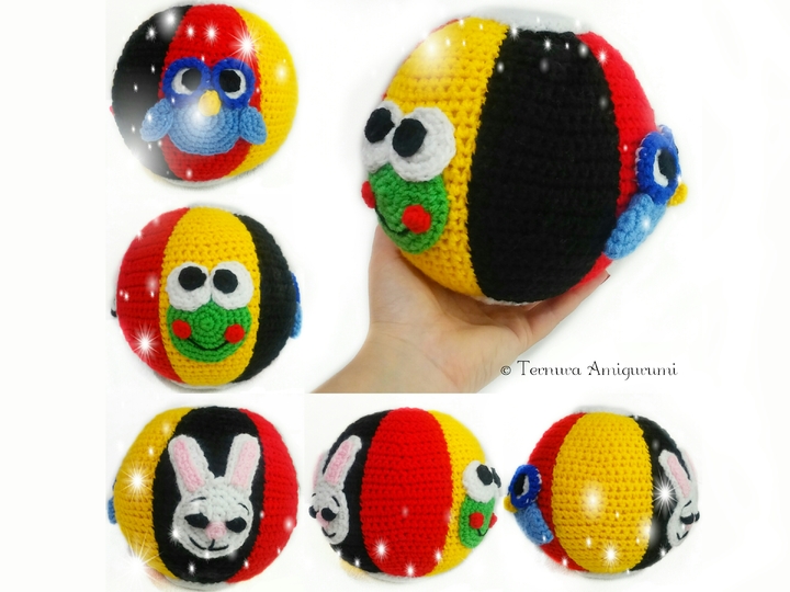 Crochet pattern didactic ball. baby toys didactic kids PDF ternura amigurumi english- deutsch- dutch
