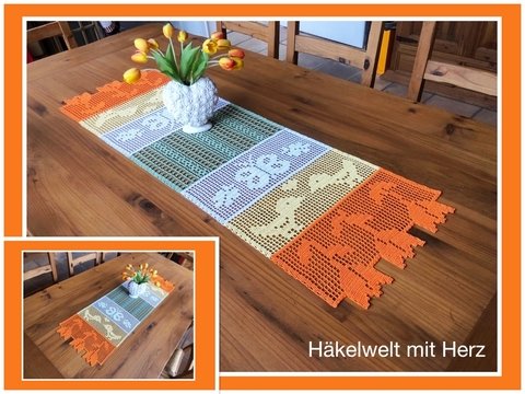 Häkeln / Tischläufer "Frühlingsgefühle"
