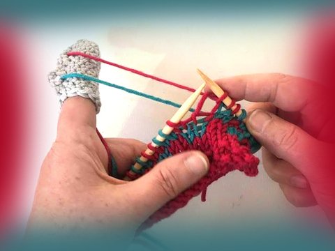 StrickFingerhut für Norweger-Muster+ Double-Face-Stricken