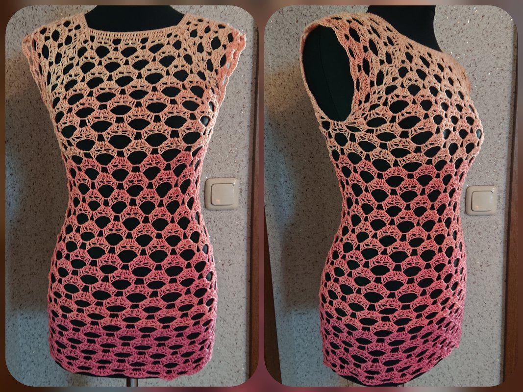 Tunika Carmen häkeln Oberteil T-Shirt Häkeltop Häkelshirt