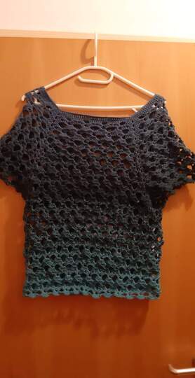 Tunika Carmen häkeln Oberteil T-Shirt Häkeltop Häkelshirt