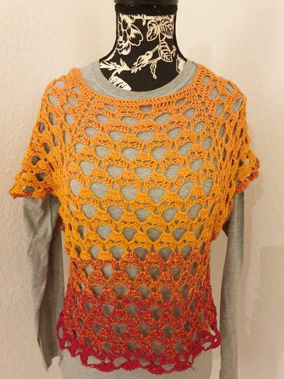 Tunika Carmen häkeln Oberteil T-Shirt Häkeltop Häkelshirt
