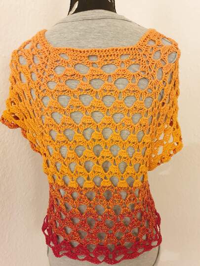 Tunika Carmen häkeln Oberteil T-Shirt Häkeltop Häkelshirt
