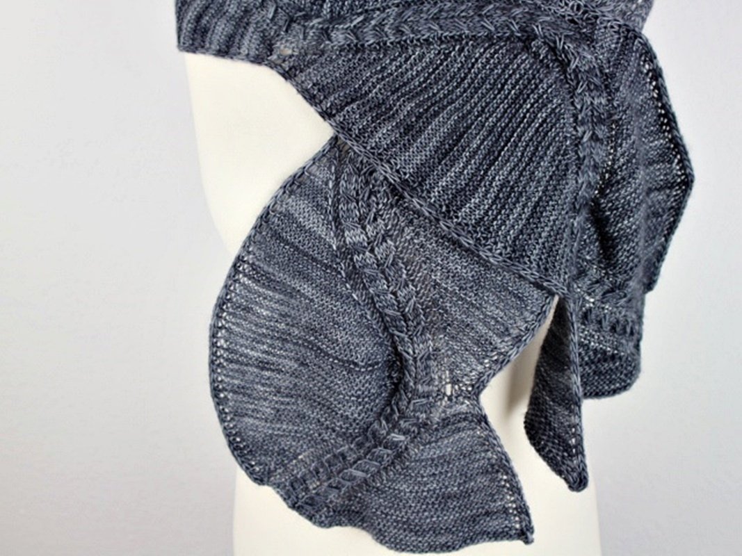 Knitting Pattern PDF Scarf – modern cable scarf with diagonal design - Image 13