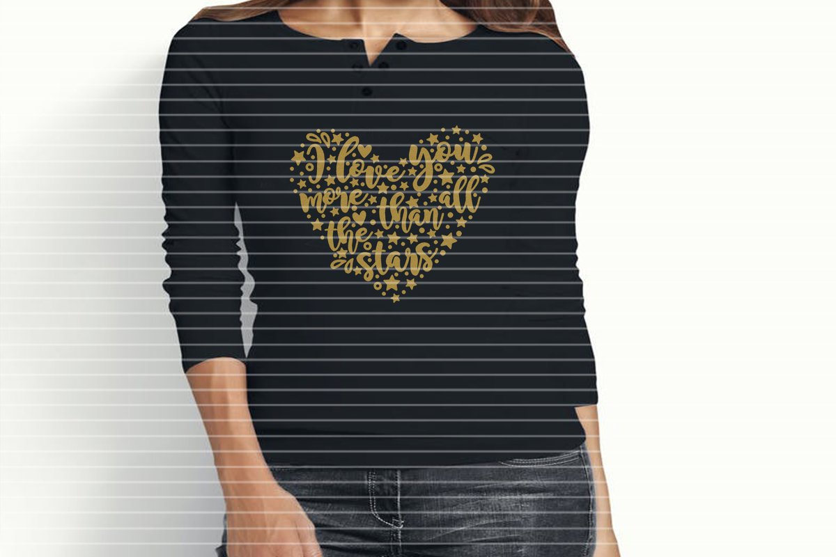 I love You more than stars Plotterdatei SVG DXF FCM - Bild 5