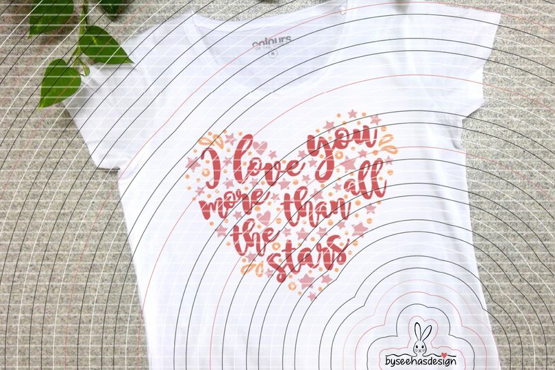 I love You more than stars Plotterdatei SVG DXF