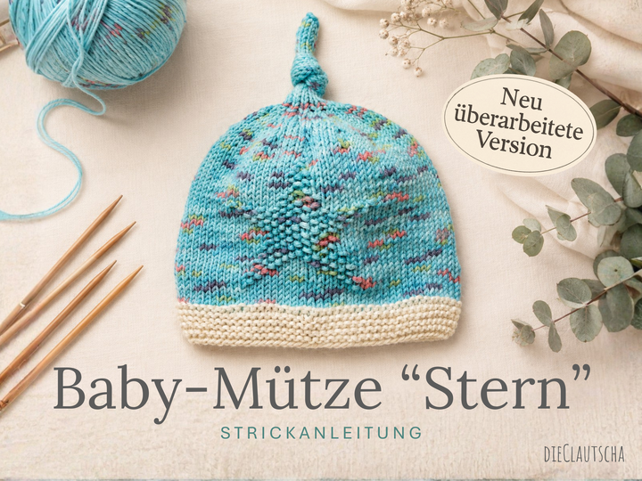 Baby-Mütze mit "Stern" (Strickanleitung)
