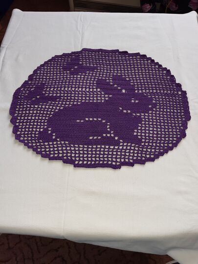 Tischdecke Frühling Hase und Schmetterling