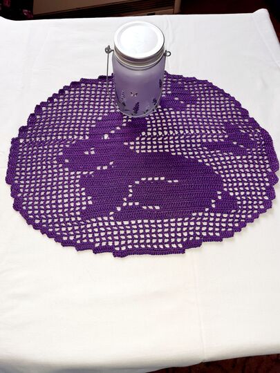 Tischdecke Frühling Hase und Schmetterling