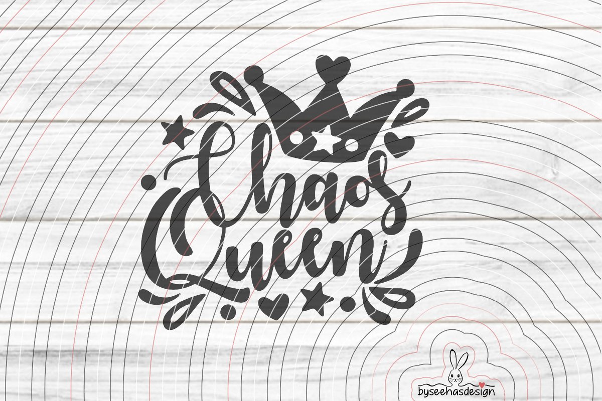 Chaos Queen Plotterdatei SVG DXF - Bild 2